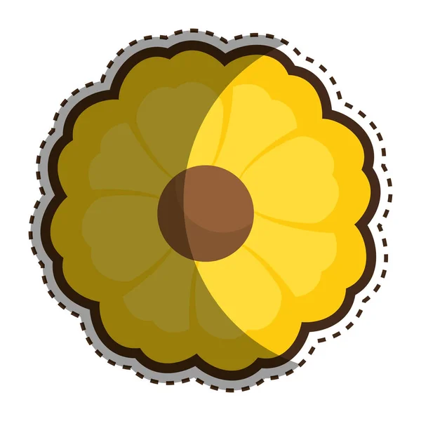 Cute flower decorative icon — Stock Vector