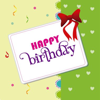 Doğum tasarımı üzerinde yeşil renkli vektör çizim