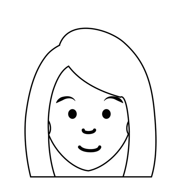 Mulher bonito avatar personagem — Vetor de Stock