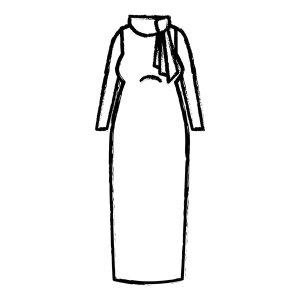 Žena šaty ležérní ikona — Stockový vektor