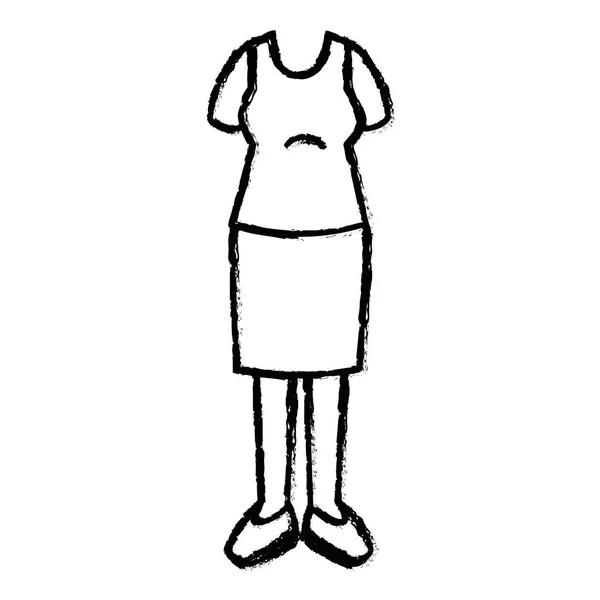 Женщина одеваться случайным образом — стоковый вектор
