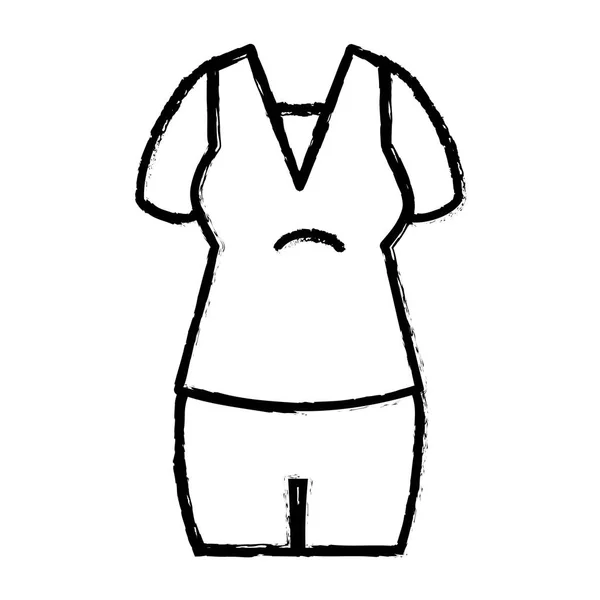 Mulher vestido casual ícone — Vetor de Stock