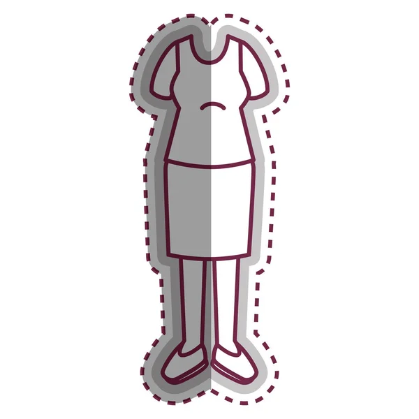 Kobieta sukienka dorywczo ikona — Wektor stockowy