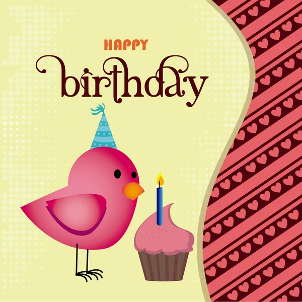 Birthday design over beige background vector illustration — Stock Vector