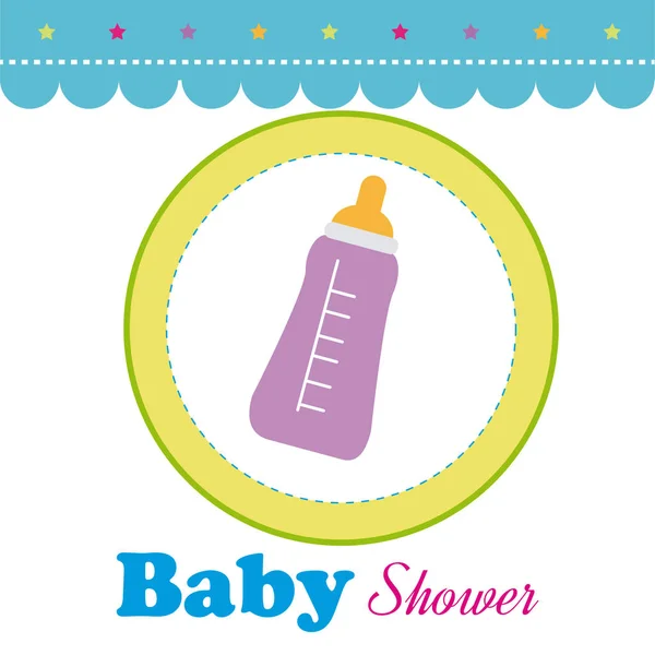 白い背景ベクトル イラストの赤ちゃんのシャワーの設計 — ストックベクタ