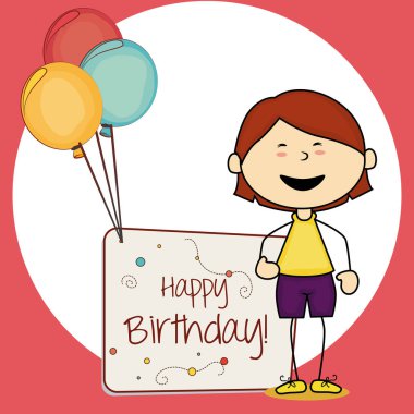 çocuklar tasarım üzerinde kırmızı zemin vektör çizim