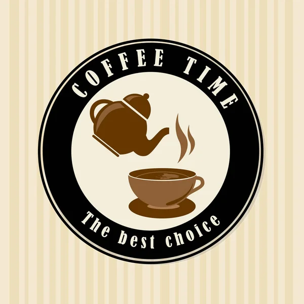 Coffee design over beige background vector illustration — Stock Vector