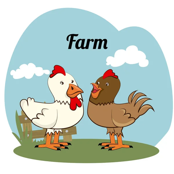 Farmdesign über weißem Hintergrund Vektor Illustration — Stockvektor