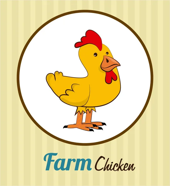 Farm Design über gelbem Hintergrund Vektor Illustration — Stockvektor