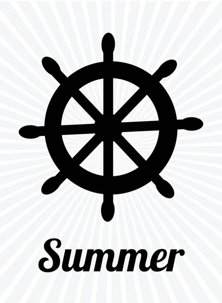 Design de verão sobre fundo branco ilustração vetorial — Vetor de Stock