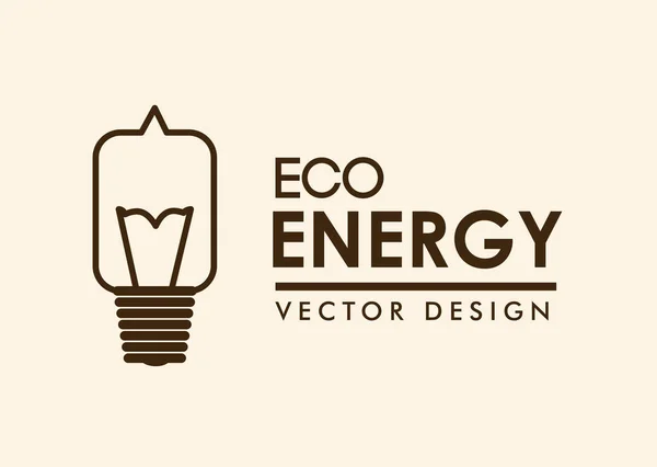 ベージュの背景のベクトル図エネルギー設計 — ストックベクタ