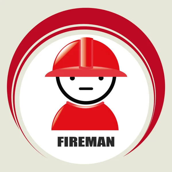 Fireman design su sfondo beige vettoriale illustrazione — Vettoriale Stock