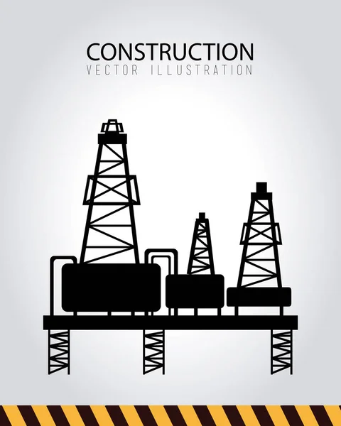 Konstruktion über grauen Hintergrund Vektor Illustration — Stockvektor