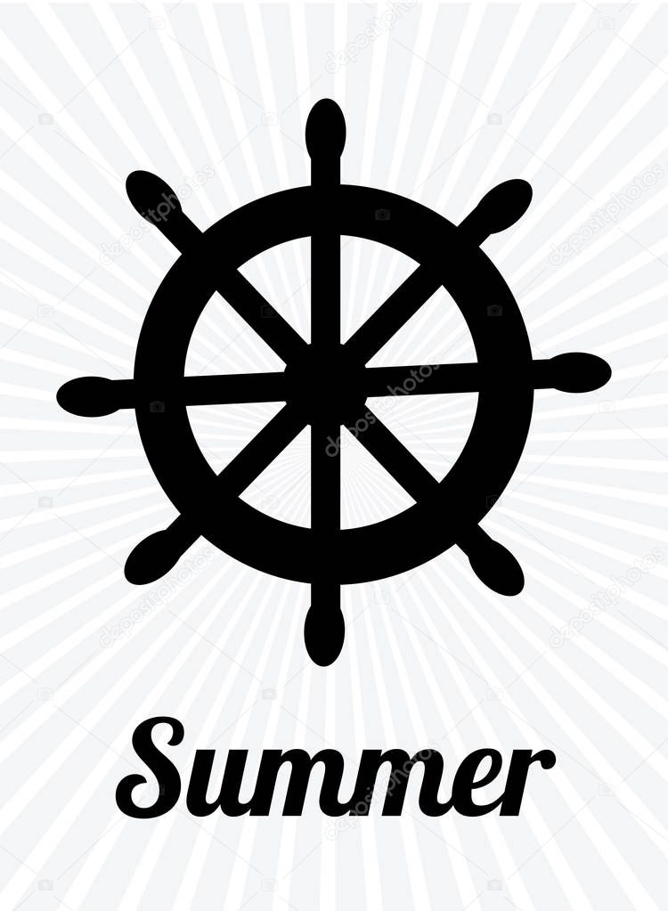 Summer design over white background vector illustration