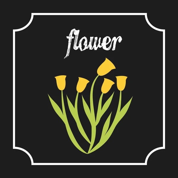 Hermoso icono de flor — Vector de stock