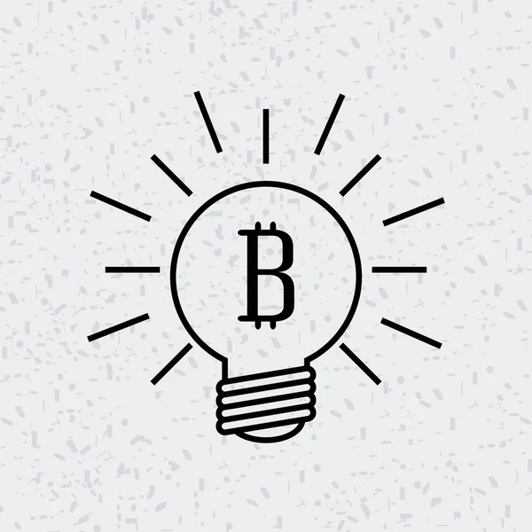 Bitcoin conception d'argent virtuel — Image vectorielle