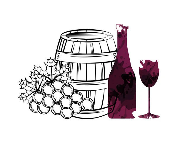 Diseño de casa de vino — Vector de stock