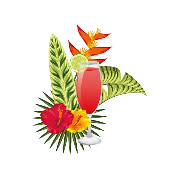 Design de flores tropicais — Vetor de Stock