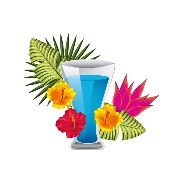 Diseño de flores tropicales — Vector de stock