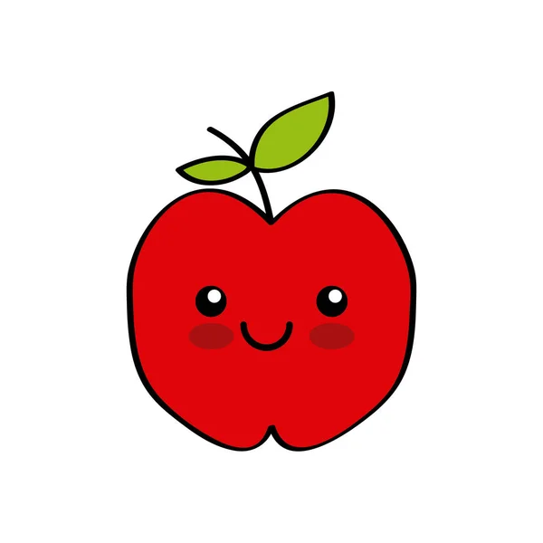 Diseño de frutas kawaii — Vector de stock