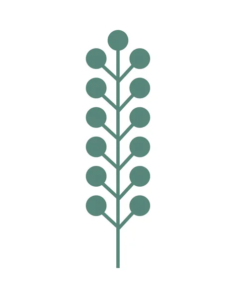 Planta con hojas — Vector de stock