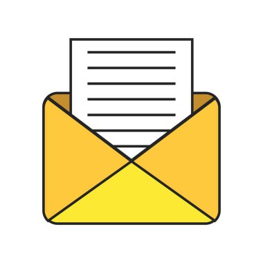 bir mektup simgesi olan zarf