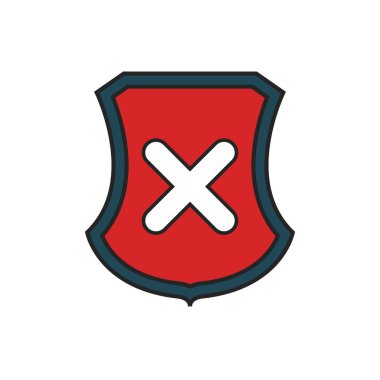 yanlış simgesiyle kalkan