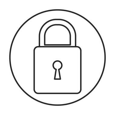 Güvenlik asma kilit simgesi