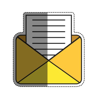 bir mektup simgesi olan zarf