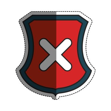 yanlış simgesiyle kalkan