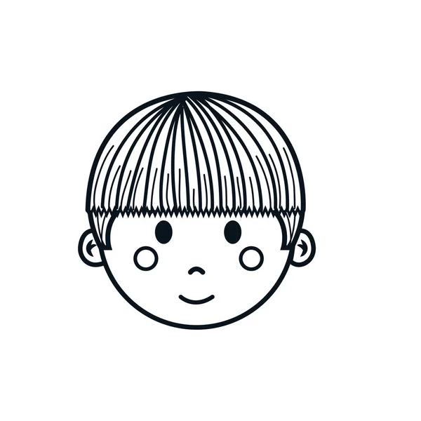 Niño icono de dibujos animados — Vector de stock