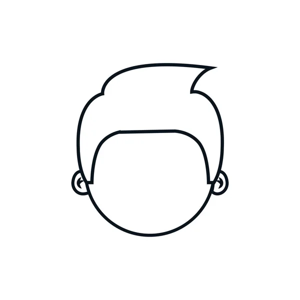 Boy face icon — Stock Vector