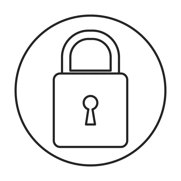 Security padlock icon — Stock Vector