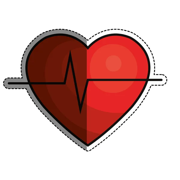 Herz-Herz-Ikone — Stockvektor