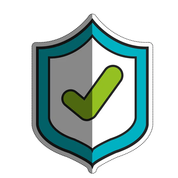 Escudo con icono de verificación — Vector de stock