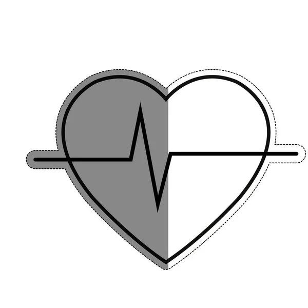 Corazón cardio icono — Vector de stock