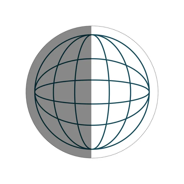Ikone der globalen Sphäre — Stockvektor