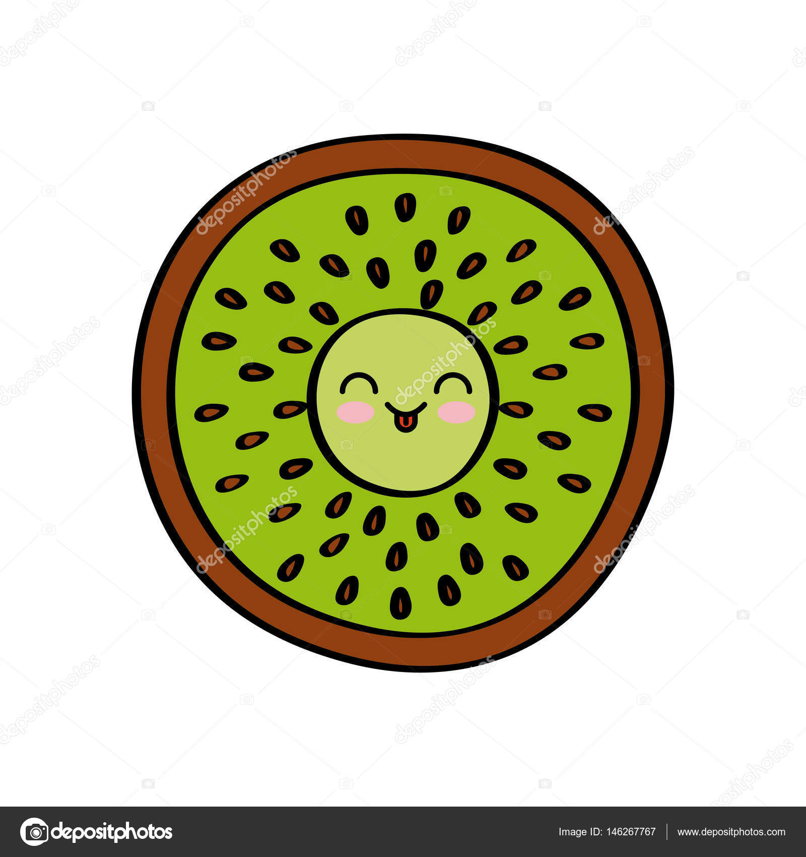 Kawaii fruits design Stock Vector Image by ©yupiramos 146267767