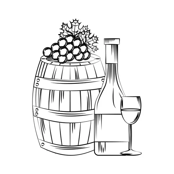 Diseño de casa de vino — Vector de stock