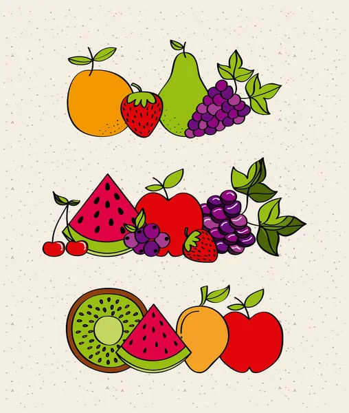 Design sano dei frutti — Vettoriale Stock