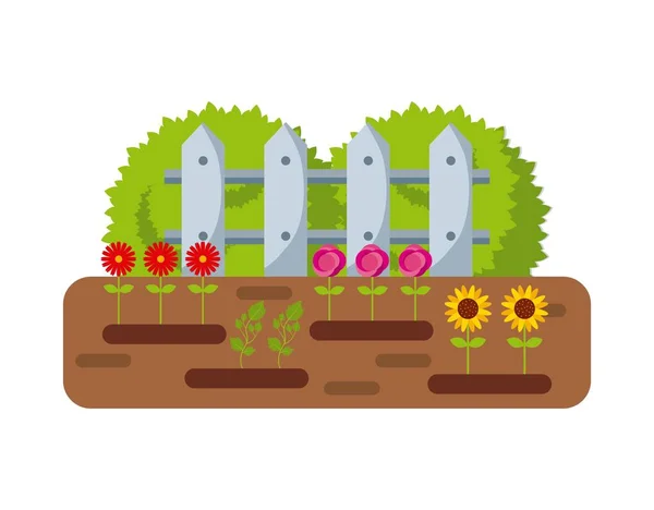 아름 다운 정원 디자인 — 스톡 벡터
