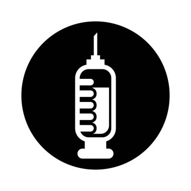 şırınga tıbbi izole simgesi