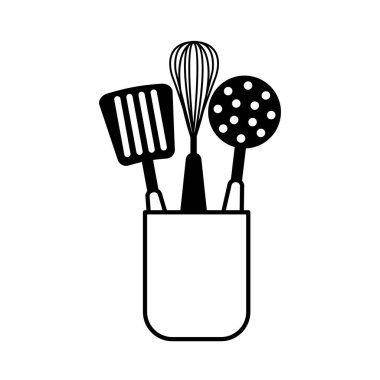 cam mutfak çatal bıçak izole simgesiyle