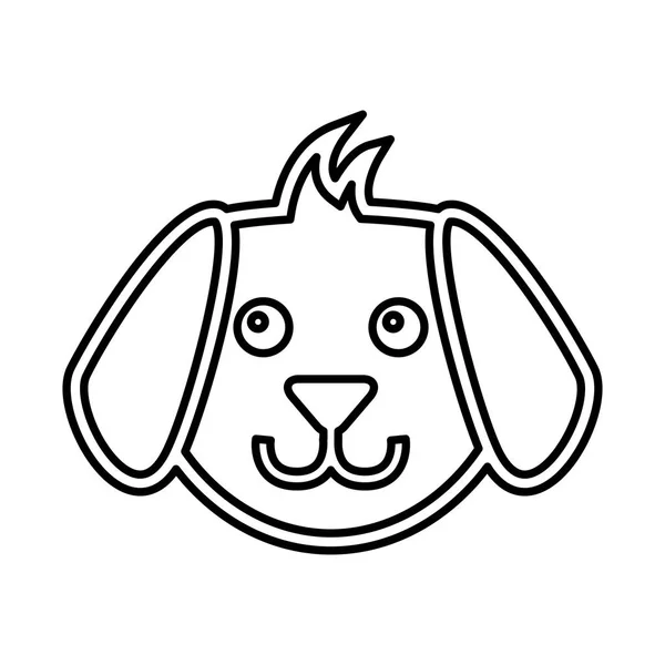 Ikon siluet maskot anjing lucu - Stok Vektor