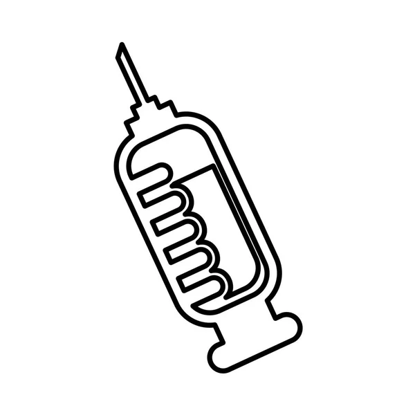 Strzykawka medyczny na białym tle ikona — Wektor stockowy