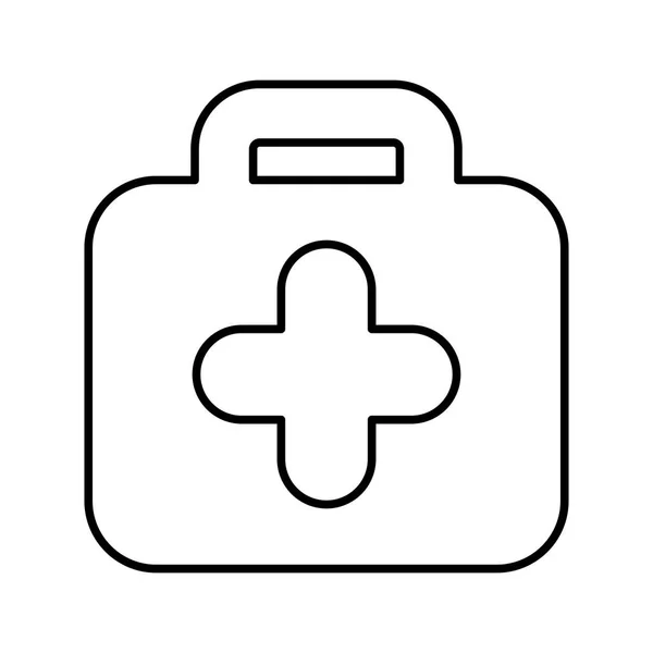 Kit médico icono aislado — Vector de stock
