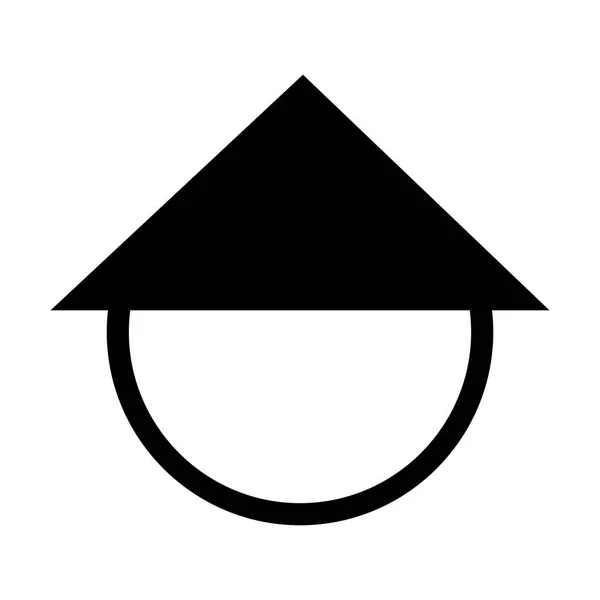 Chapeau chinois icône de la culture — Image vectorielle