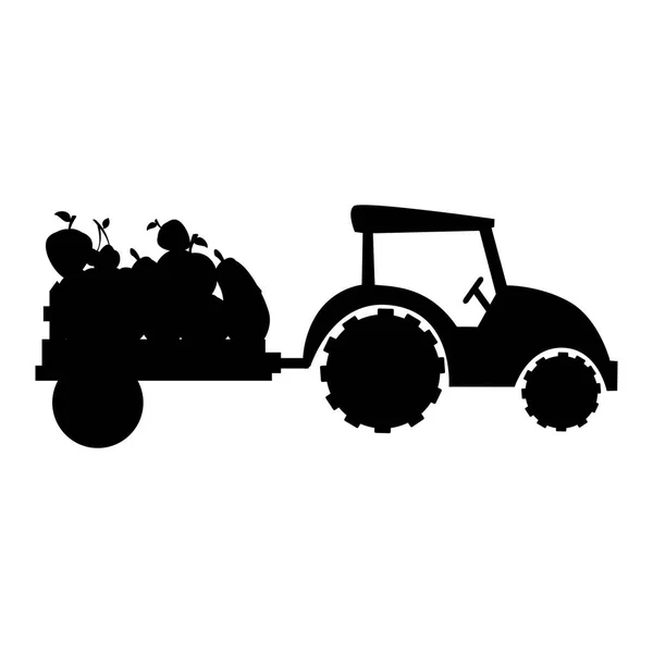 Çiftlik traktörü simgesi — Stok Vektör
