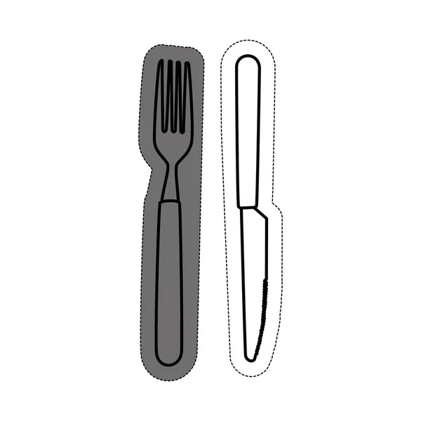 Forchetta e coltello — Vettoriale Stock