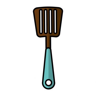 spatula mutfak çatal bıçak izole simgesi